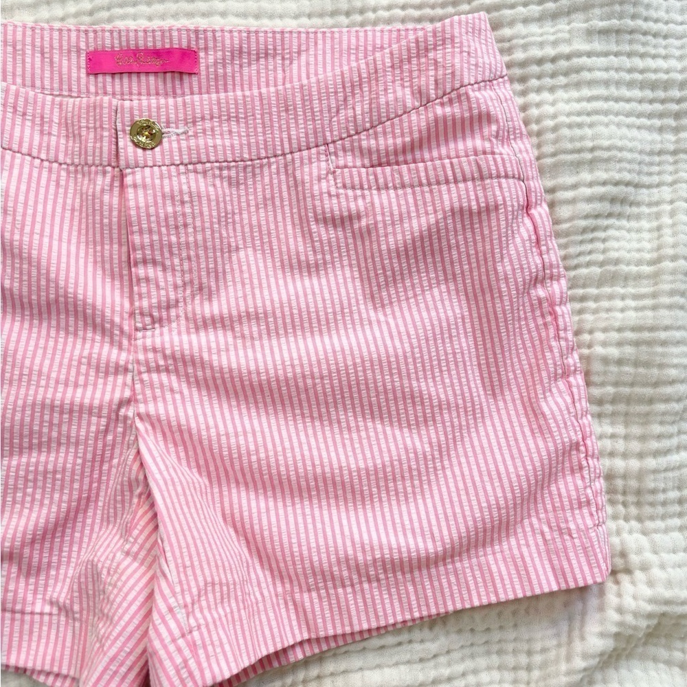Lilly Pulitzer Pink Seersucker Shorts - Picture 10 of 10